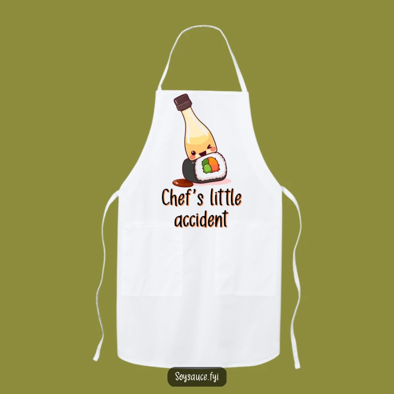 Funny Kawaii Soy Sauce Apron - Cook with Sushi-Inspired Humor
