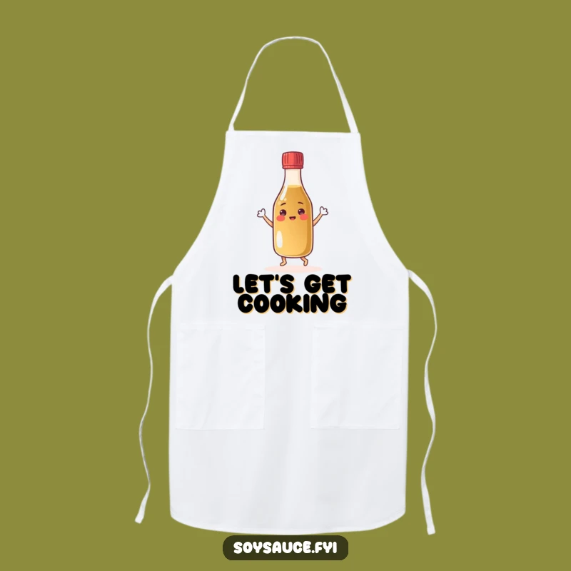 Funny Dancing Soy Sauce Apron: Cheerful Condiment Chef Gift