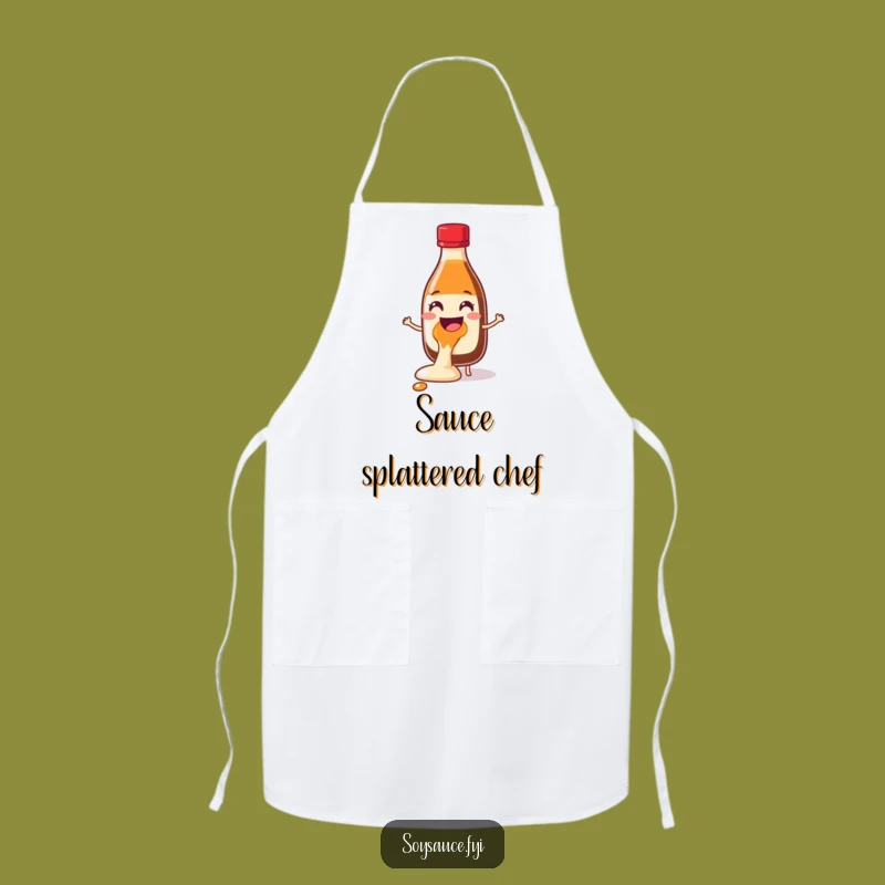 Funny Glee Spill Soy Sauce Apron: Cook with Joy and a Little Mess in the Kitchen