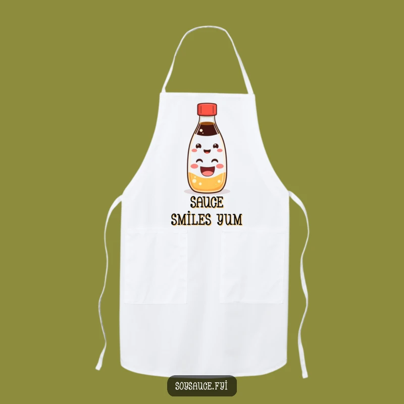 Funny Kawaii Soy Sauce Apron: Cook with a Smile and Flavor