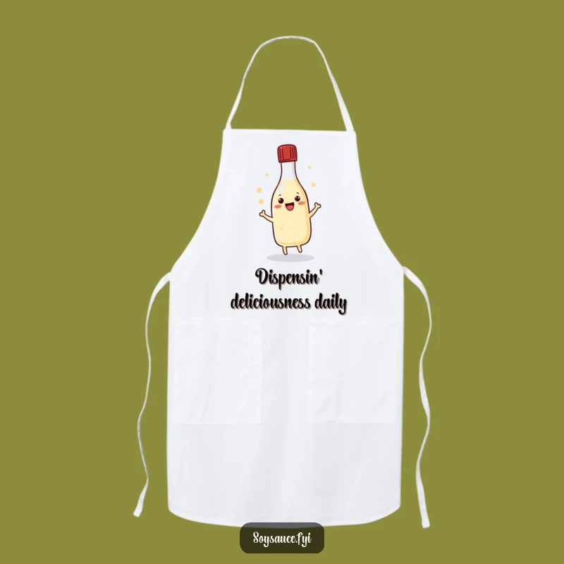 Funny Kawaii Soy Sauce Dance Apron - Cook with Joy & Humor