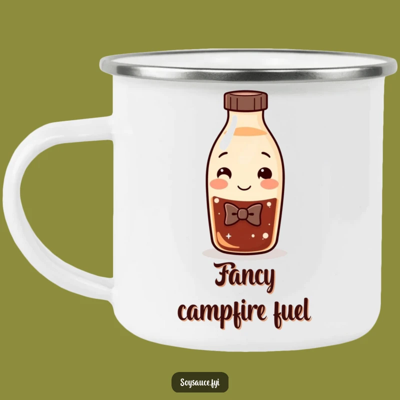 Funny Bow Tie Soy Sauce Camping Mug: Enjoy Your Brew with a Dash of Humor Outdoors