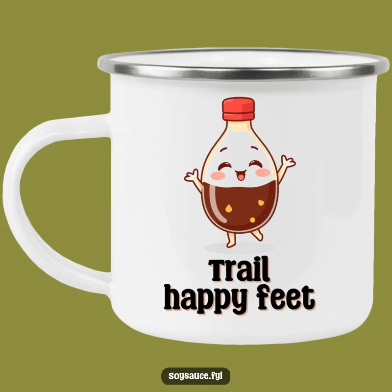 Funny Dancing Soy Sauce Camping Mug: Fuel Your Adventures with Laughter and Moves