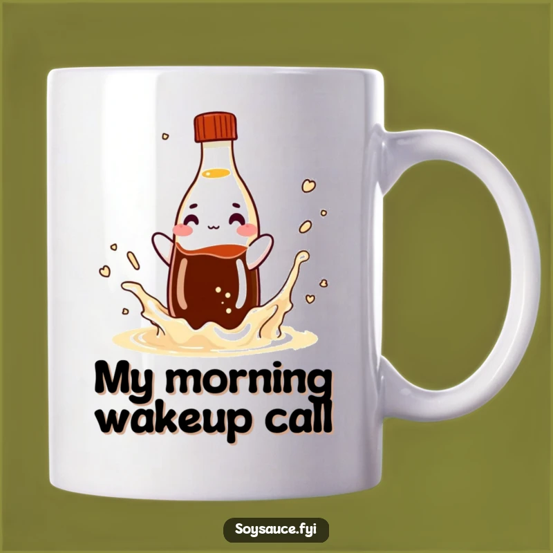 Funny Soy Sauce Splash Mug: A Playful Condiment Character Gift