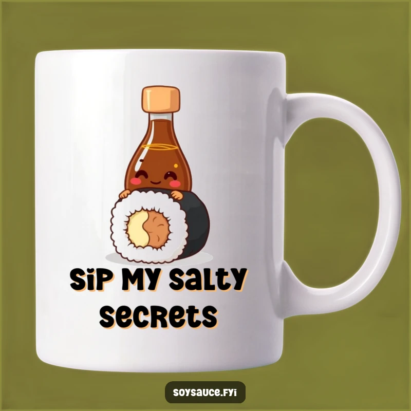 Funny Sushi Lover Mug: Giggling Soy Sauce, Perfect Gift for Foodies