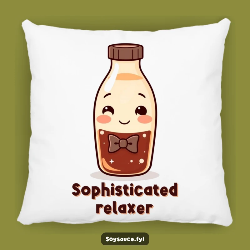 Cozy Funny Soy Sauce Bow Tie Pillow: Snuggle Up with a Smile and This Hilarious Design