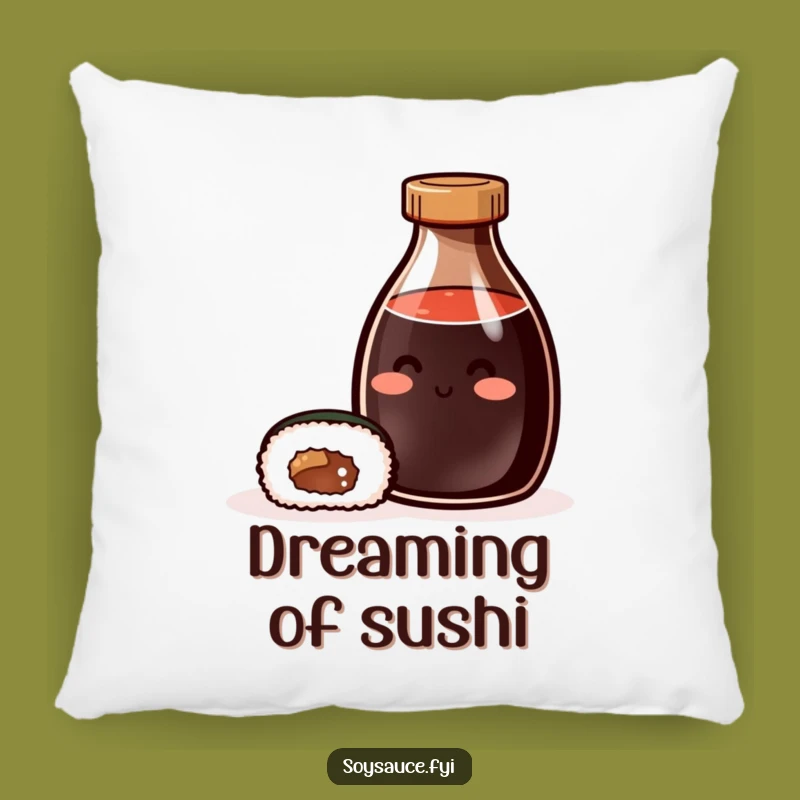 Funny Soy Sauce & Sushi Pillow: Cozy Up with Culinary Comfort!