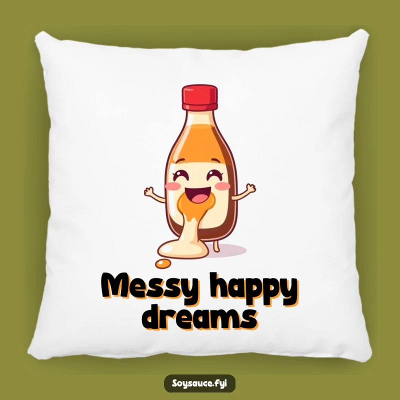 Cozy Funny Glee Spill Soy Sauce Pillow: Snuggle Up with Pure Joy and This Hilarious Design