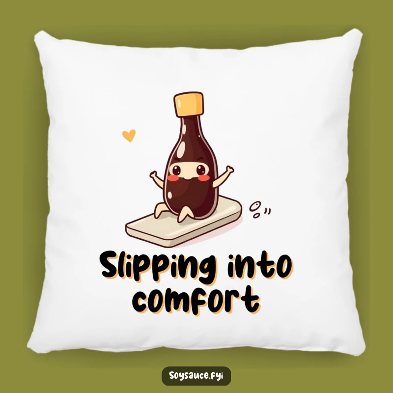 Soft Funny Kawaii Soy Sauce Pillow - Cuddle with Smooth Humor