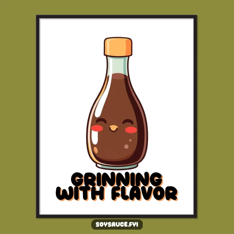 Funny Soy Sauce Digital Art: Instant Flavor for Your Walls, Downloadable Gift