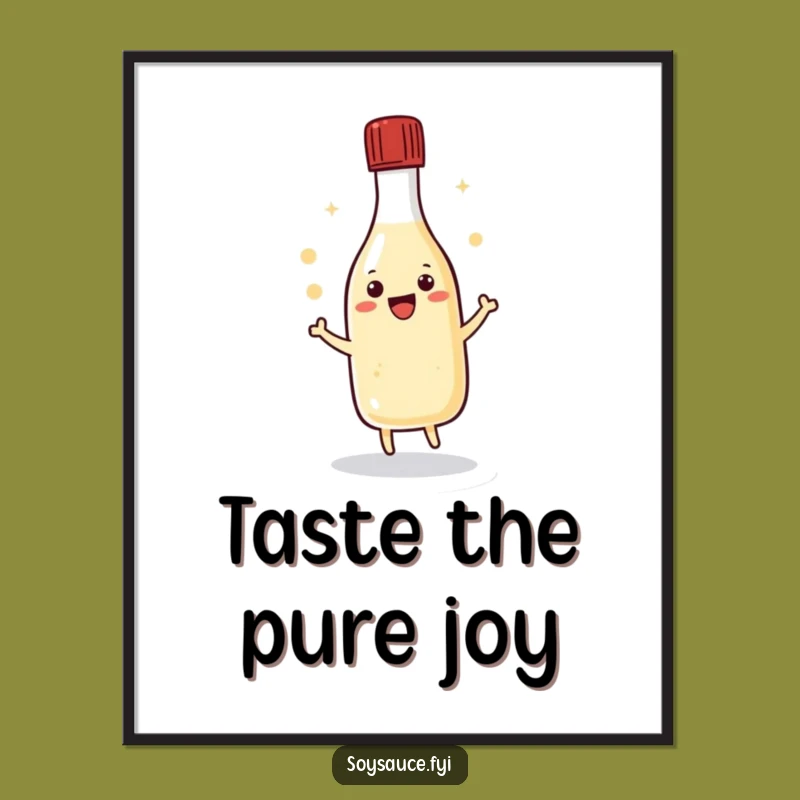Printable Funny Kawaii Soy Sauce Dance Art - Instant Humorous Decor