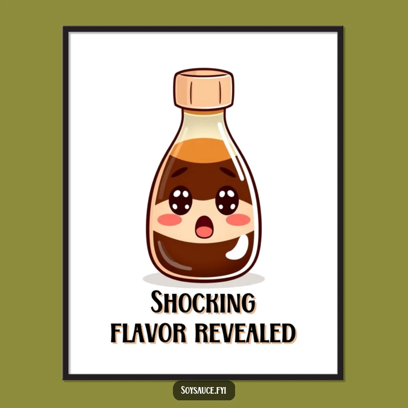 Funny Surprised Soy Sauce Digital Art: Instant Shocking Decor!
