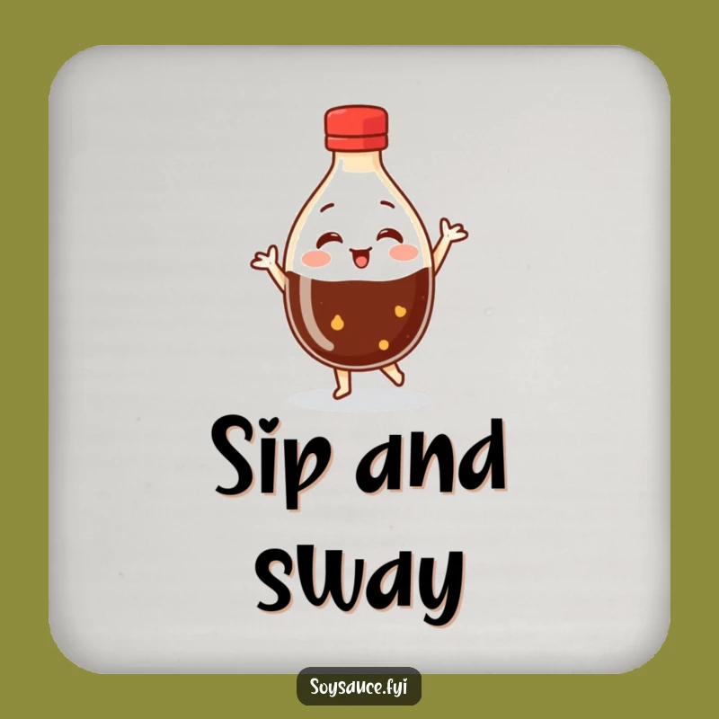 Funny Dancing Soy Sauce Coaster: Keep Surfaces Safe and Add a Beat of Humor