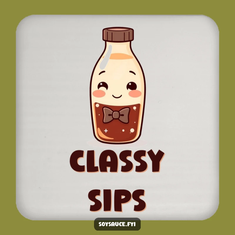 Funny Soy Sauce Bow Tie Coaster: Protect Your Surfaces with Dapper and Hilarious Style