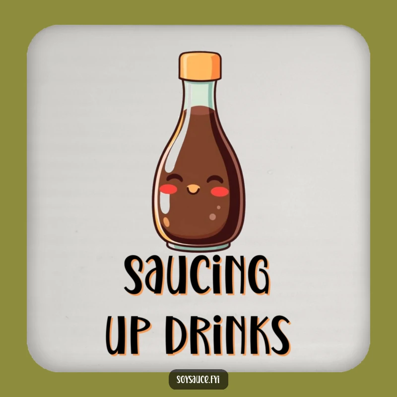 Funny Soy Sauce Coaster: Protect Surfaces with Flavor, Tiny Gift
