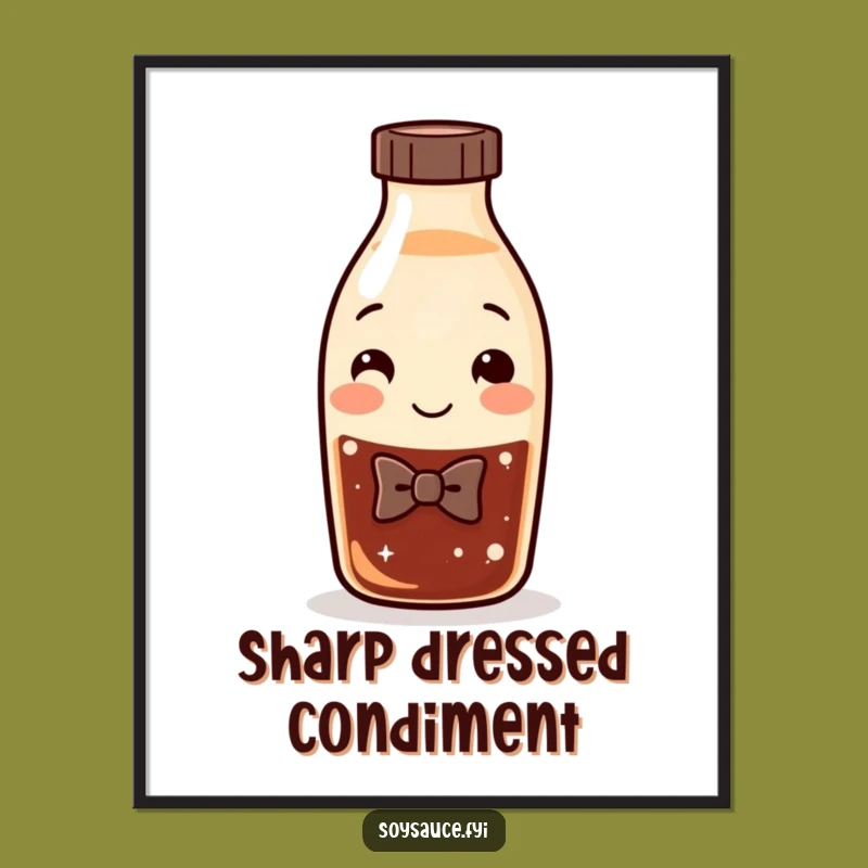 Funny Bow Tie Soy Sauce Poster: Add a Splash of Whimsy and Humor to Your Walls