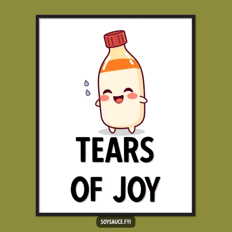 Funny Soy Sauce Tear Poster - Add Emotional Art to Your Walls