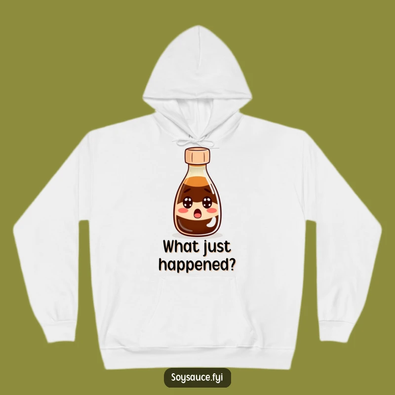 Funny Surprised Soy Sauce Hoodie: Stay Warm with Shocking Humor!