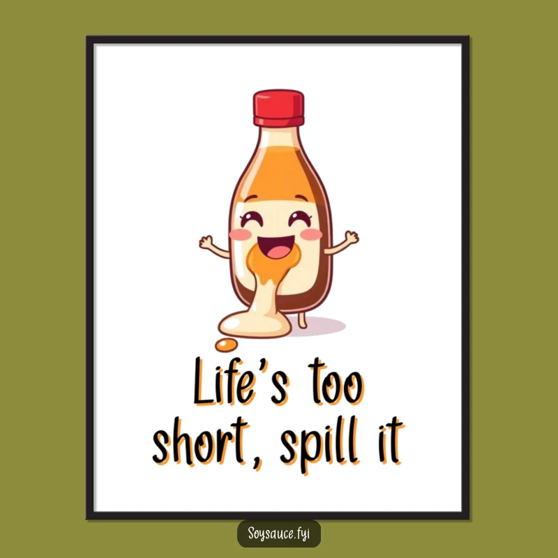 Free Printable Wall Art: Glee Spill Soy Sauce - Humorous Downloadable Decor