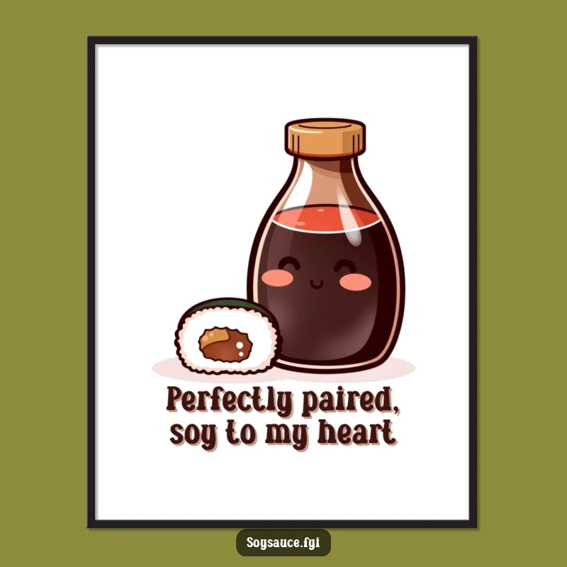 Funny Free Printable Wall Art: Content Soy Sauce & Sushi Bring Delicious Vibes Home