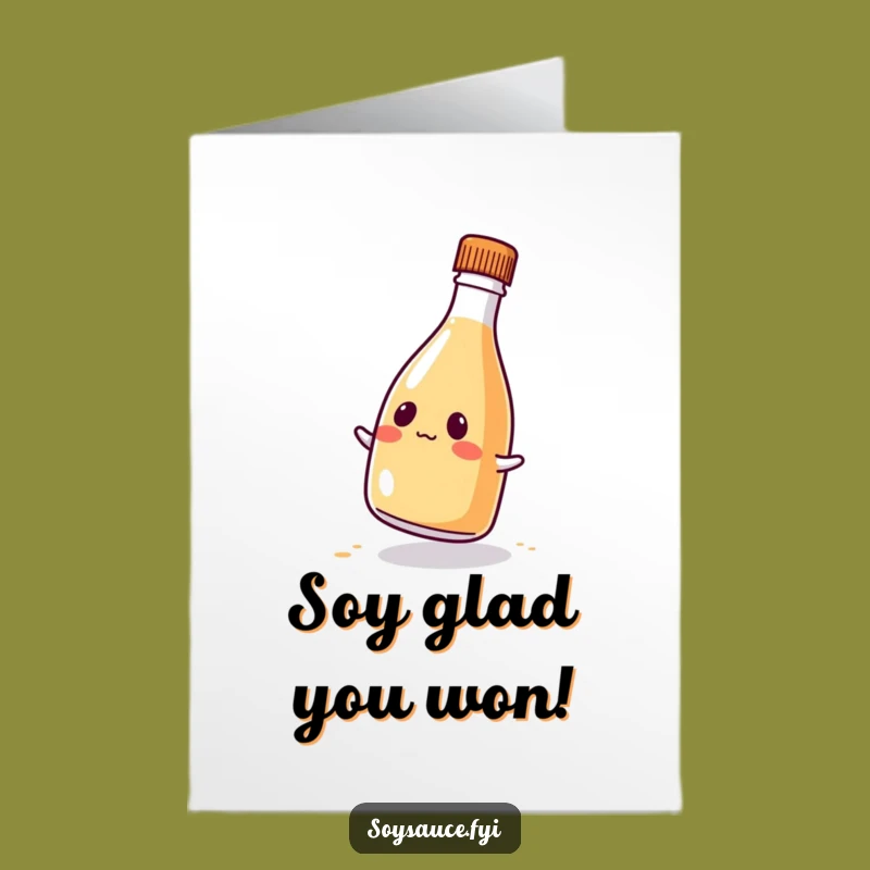 Hilarious Free Printable Congrats Card: Kawaii Soy Sauce Wobble for a Funny Downloadable Gift