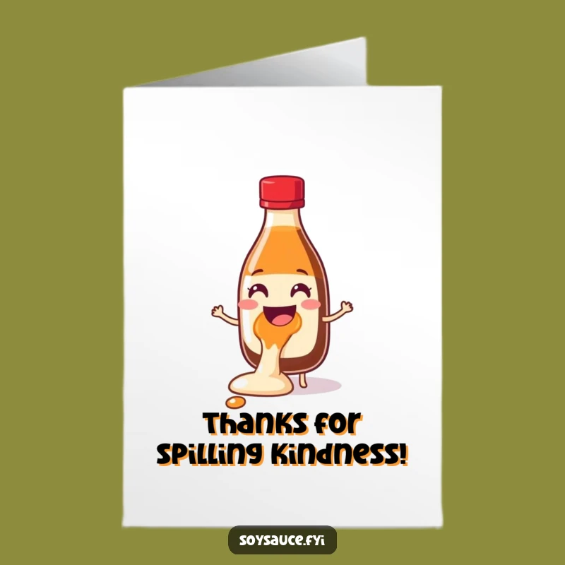 Free Printable Thank You Card: Glee Soy Sauce Spill - Fun Downloadable