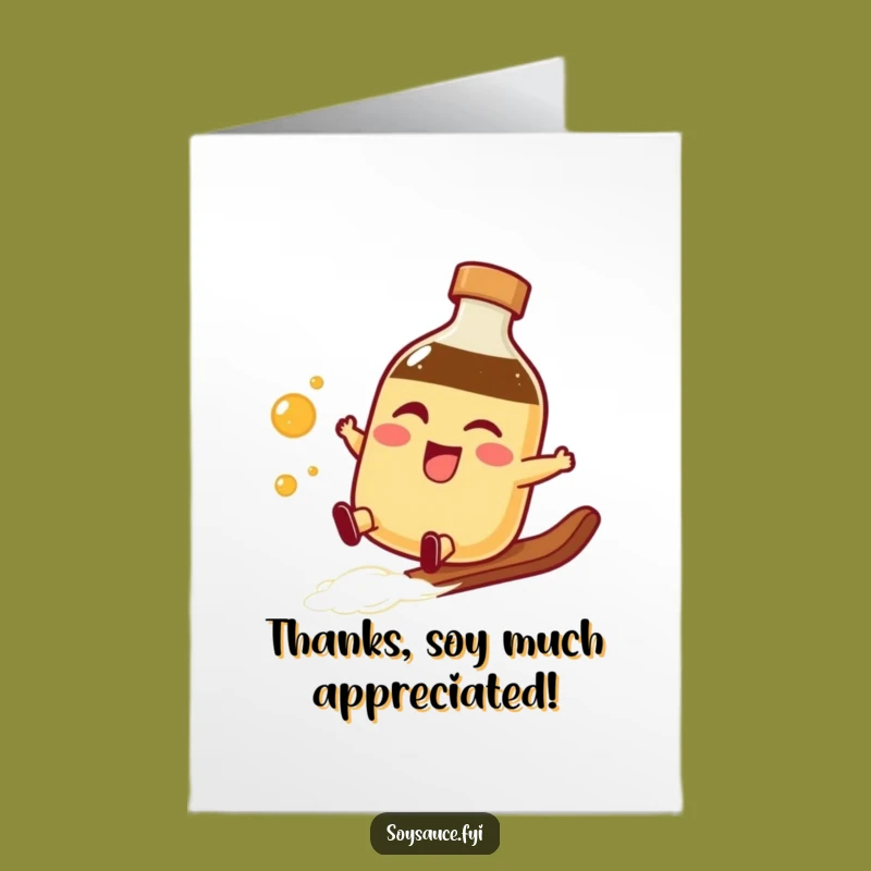 Free Printable Thank You Card: Soy Sauce Slide - Funny Downloadable