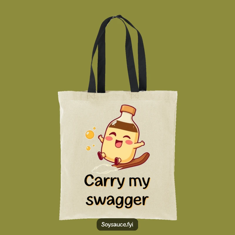 Funny Soy Sauce Slide Tote Bag - Carry Your Coolness Everywhere