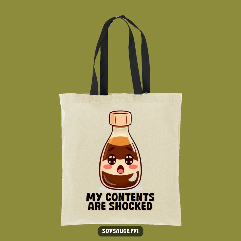 Funny Surprised Soy Sauce Tote Bag: Carry Your Reactions in Style!