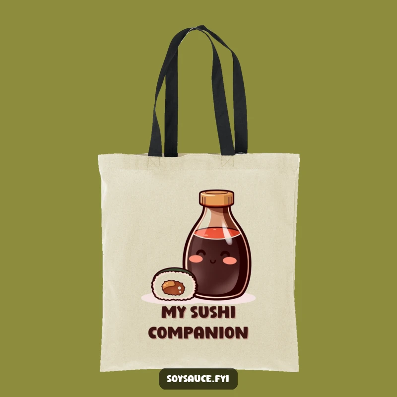 Funny Soy Sauce & Sushi Tote Bag: Carry Your Deliciousness!